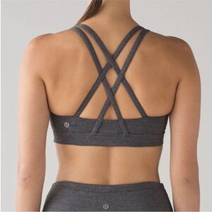 LULULEMON heathered grey energy bra